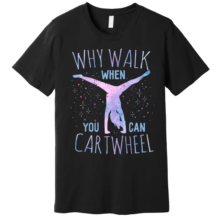 Cartwheel Gymnast Girl Classic Tiedye Premium T-Shirt