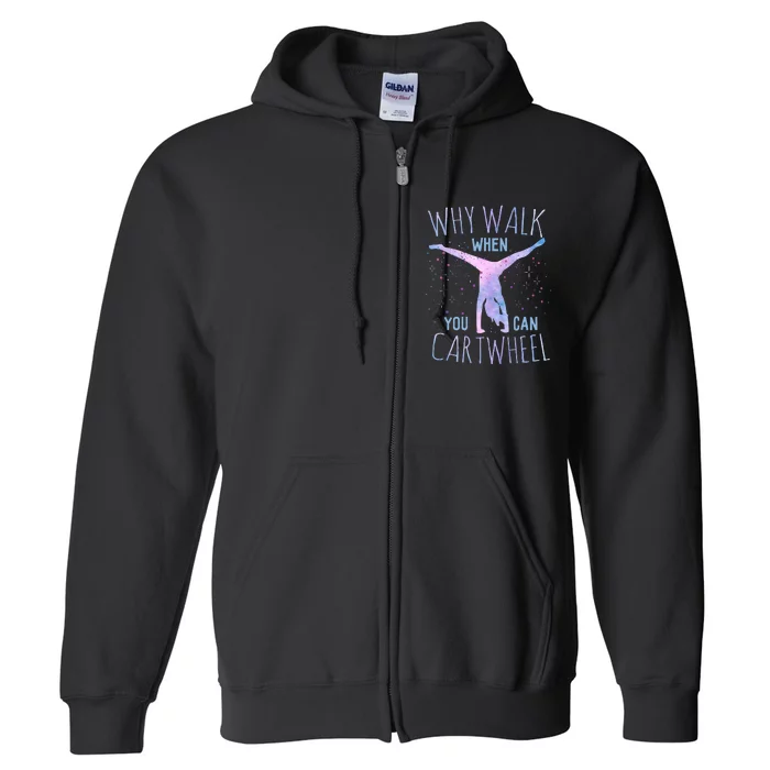 Cartwheel Gymnast Girl Classic Tiedye Full Zip Hoodie