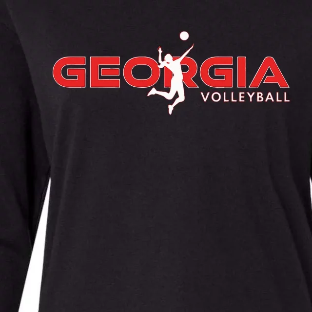 Court Game Ga Team Atlanta Georgia Volleyball Player Womens Cotton Relaxed Long Sleeve T-Shirt