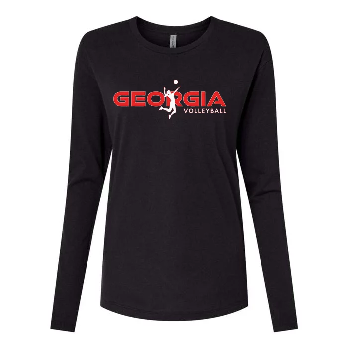 Court Game Ga Team Atlanta Georgia Volleyball Player Womens Cotton Relaxed Long Sleeve T-Shirt