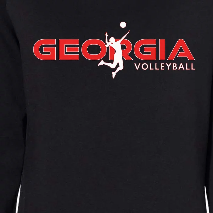 Court Game Ga Team Atlanta Georgia Volleyball Player Womens California Wash Sweatshirt