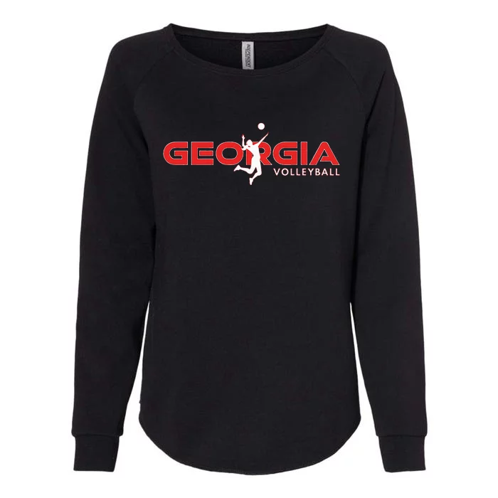 Court Game Ga Team Atlanta Georgia Volleyball Player Womens California Wash Sweatshirt