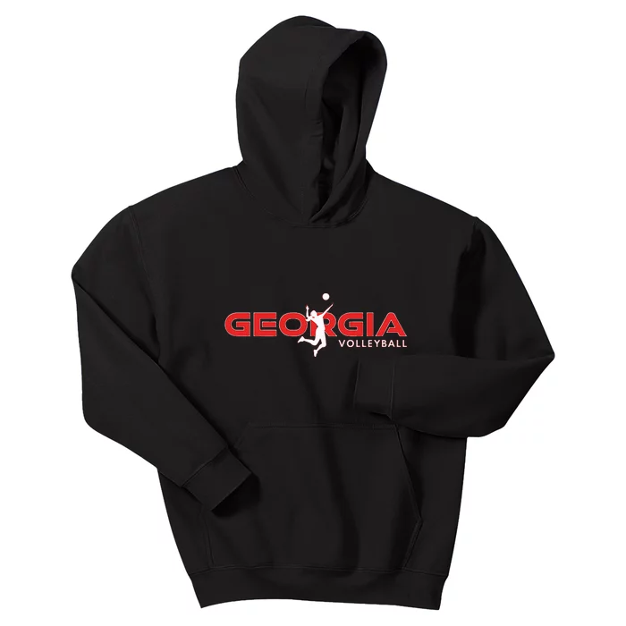 Court Game Ga Team Atlanta Georgia Volleyball Player Kids Hoodie