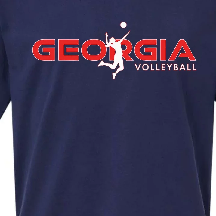 Court Game Ga Team Atlanta Georgia Volleyball Player Sueded Cloud Jersey T-Shirt