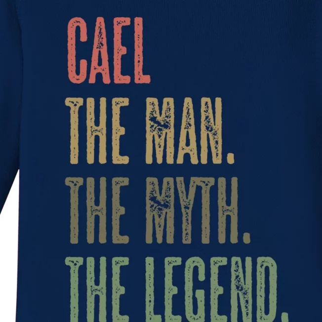 Cael Great Gift The The Myth The Legend Funny Great Gift Name Gift Baby Long Sleeve Bodysuit