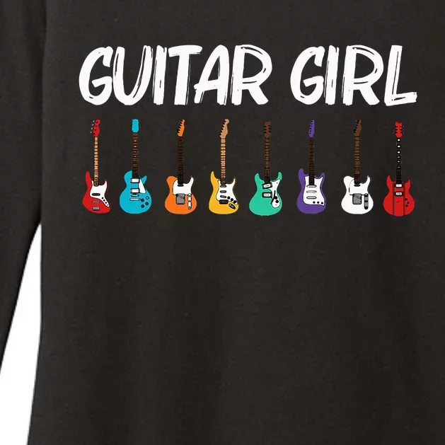 Cool Guitar Gift For Acoustic Guitarist Band Music Womens CVC Long Sleeve Shirt