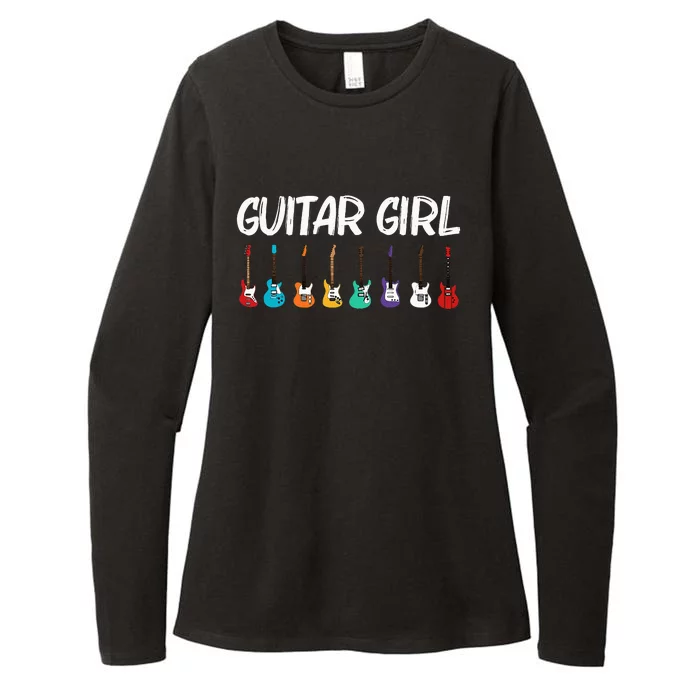 Cool Guitar Gift For Acoustic Guitarist Band Music Womens CVC Long Sleeve Shirt