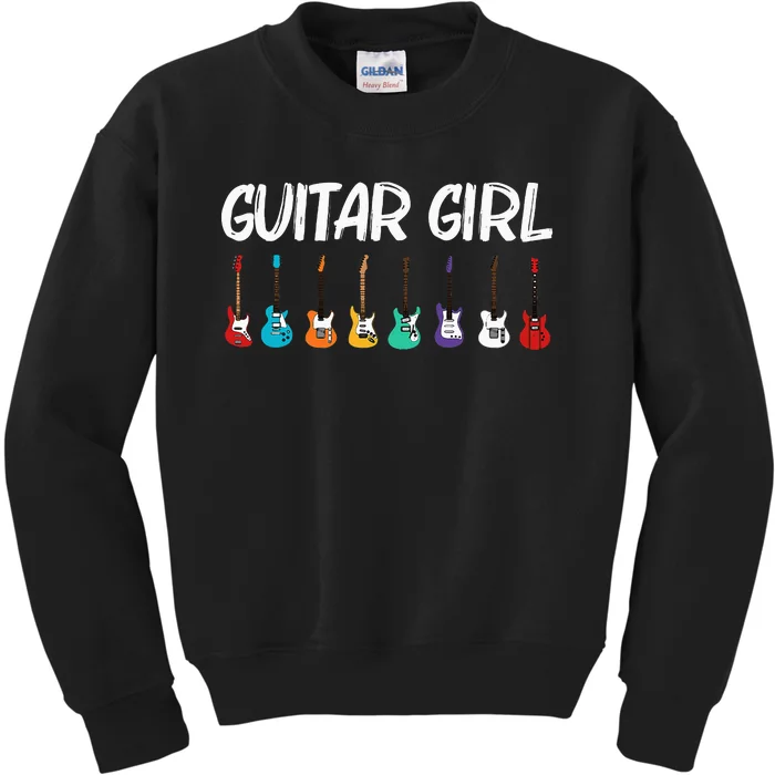 Cool Guitar Gift For Acoustic Guitarist Band Music Kids Sweatshirt