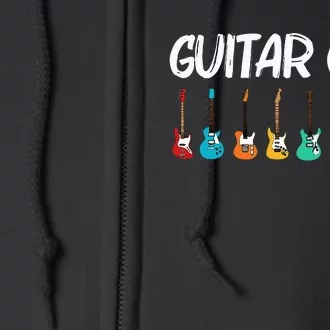 Cool Guitar Gift For Acoustic Guitarist Band Music Full Zip Hoodie