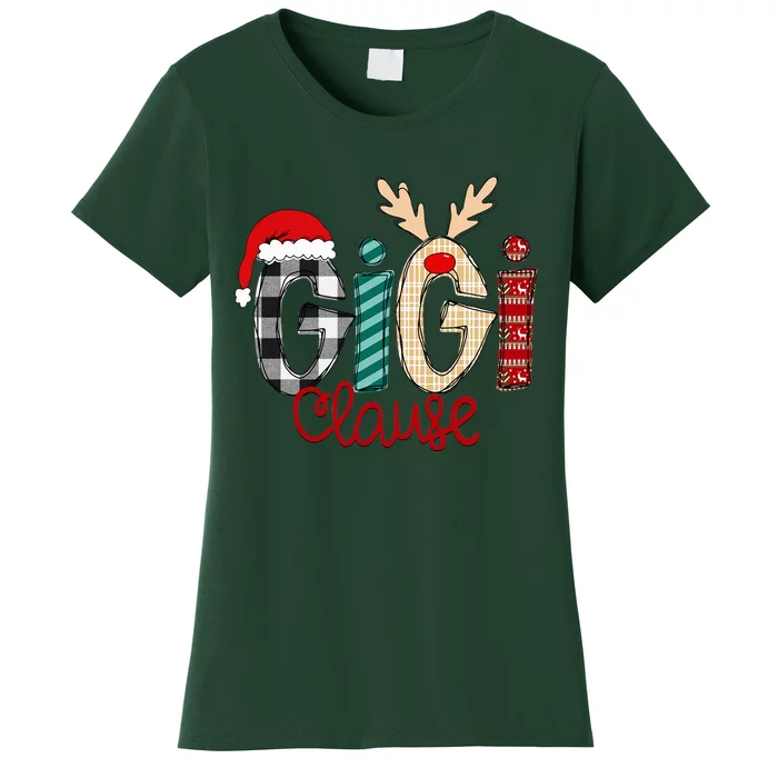 Christmas Grandma Gigi Clause and Gigi Claus Women's T-Shirt