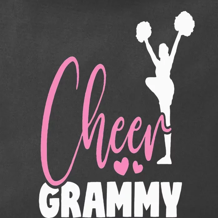 Cheer Grammy Grandma Cheerleader Grandmother Nana Hearts Zip Tote Bag