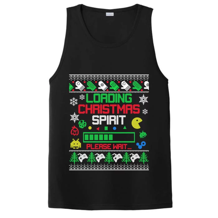 Christmas Gaming Gift Loading Christmas Spirit For Gamer Ugly Meaningful Gift Performance Tank