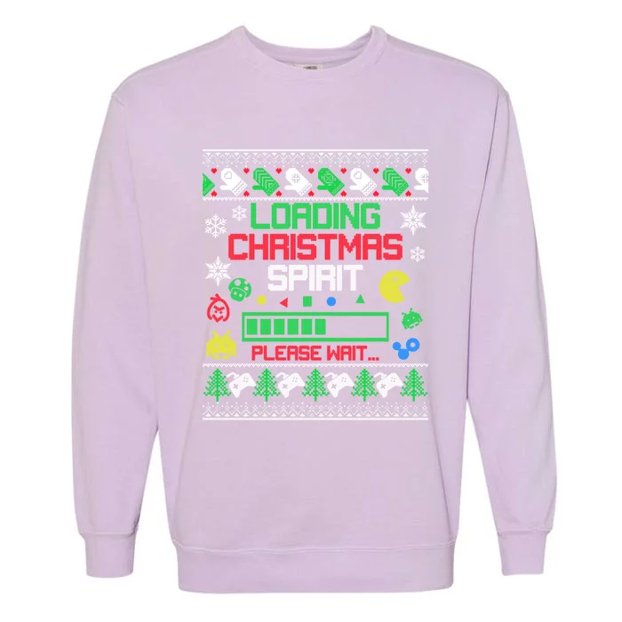 Christmas Gaming Gift Loading Christmas Spirit For Gamer Ugly Meaningful Gift Garment-Dyed Sweatshirt