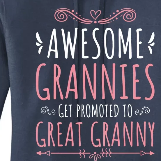 Cute Great Granny Grannies Promoted To Great Granny Gift Women's Pullover Hoodie