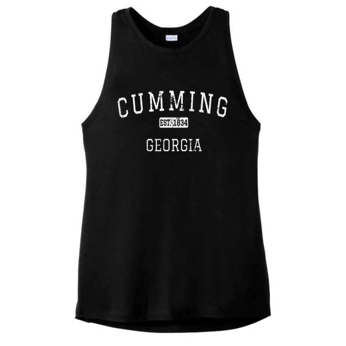 Cumming Georgia Ga Vintage Ladies Tri-Blend Wicking Tank