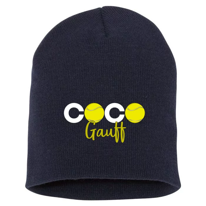 Coco Gauff Gauff Call Me Coco Coco Fan Softball Lover Short Acrylic Beanie