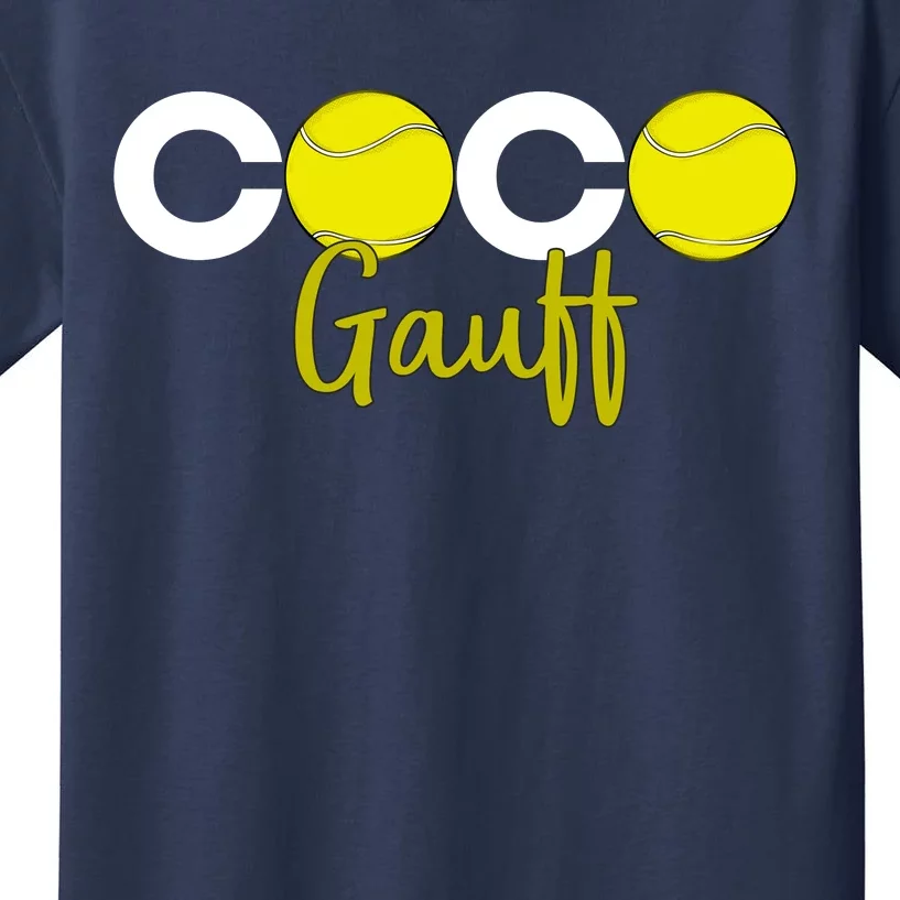 Coco Gauff Gauff Call Me Coco Coco Fan Softball Lover Kids T-Shirt