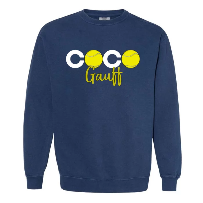 Coco Gauff Gauff Call Me Coco Coco Fan Softball Lover Garment-Dyed Sweatshirt