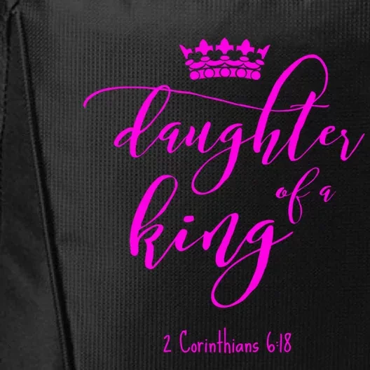 Christian Great Gift Daughter King God Crown Bright Pink Meaningful Gift City Backpack