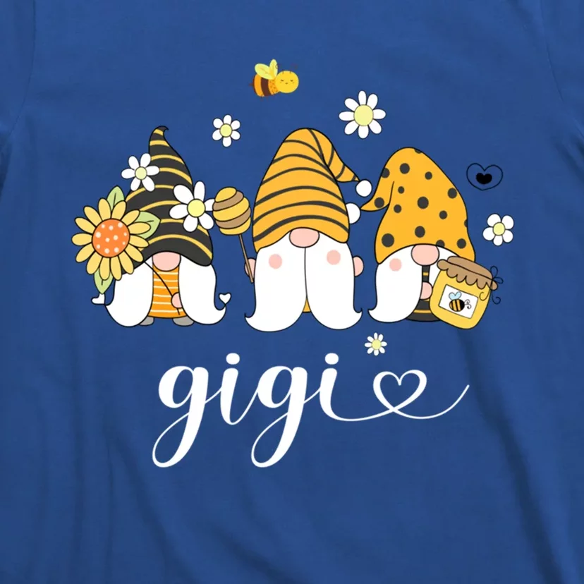 Cute Gigi Gnomes With Bees And Sunflower Country Style Funny Gift T-Shirt