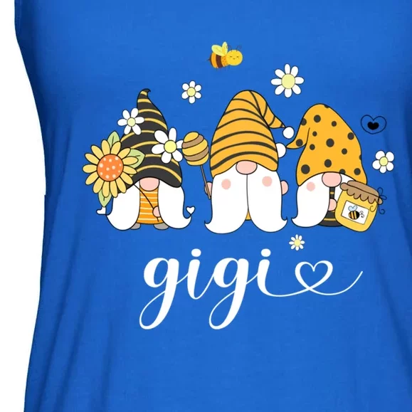 Cute Gigi Gnomes With Bees And Sunflower Country Style Funny Gift Ladies Essential Flowy Tank