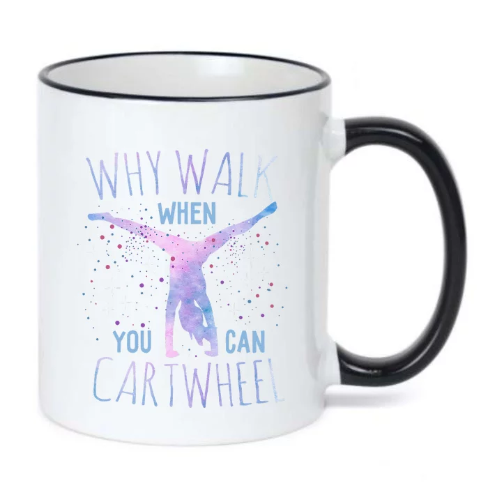 Cartwheel Gymnast Girl Classic Fit Tiedye Black Color Changing Mug