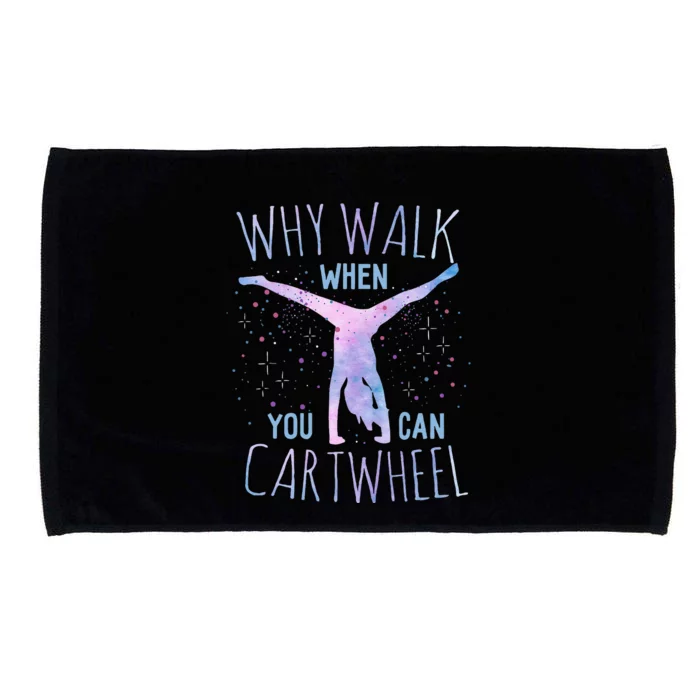 Cartwheel Gymnast Girl Classic Fit Tiedye Microfiber Hand Towel