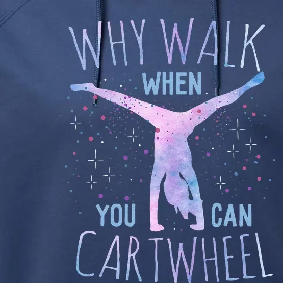 Cartwheel Gymnast Girl Classic Fit Tiedye Performance Fleece Hoodie