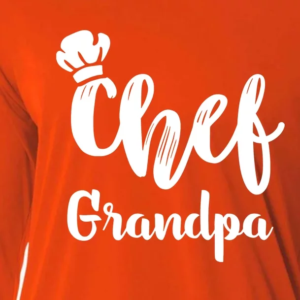 Chef Grandpa Grandfather Cooking T Cooling Performance Long Sleeve Crew