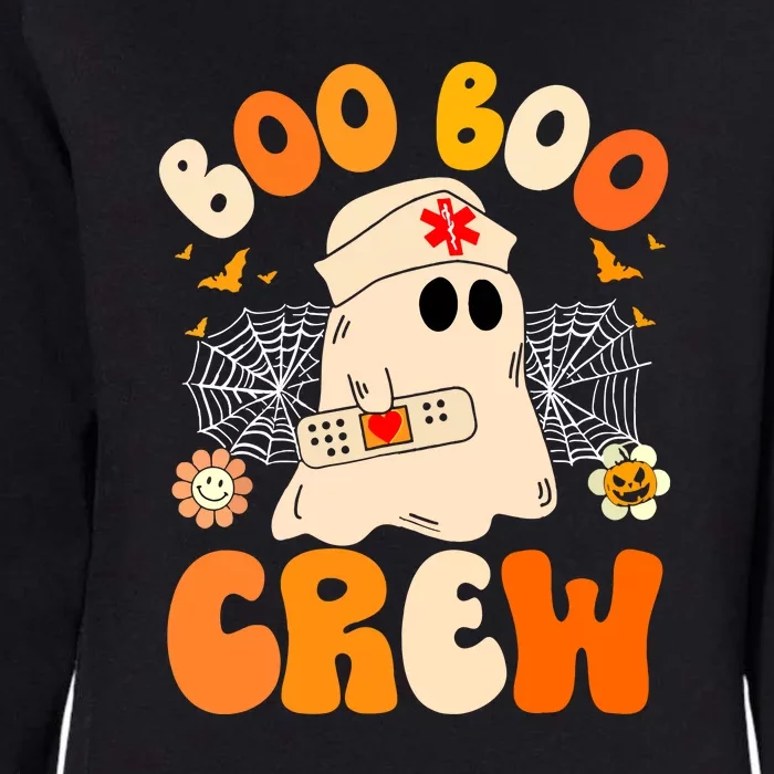 Cute Ghost Groovy Boo Boo Crew Nurse Funny Halloween Nurse Gift Womens California Wash Sweatshirt