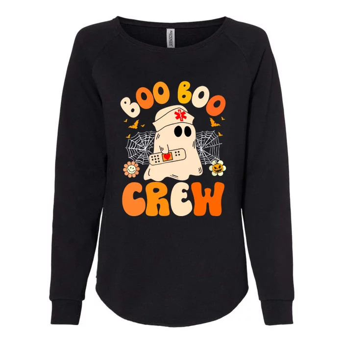 Cute Ghost Groovy Boo Boo Crew Nurse Funny Halloween Nurse Gift Womens California Wash Sweatshirt