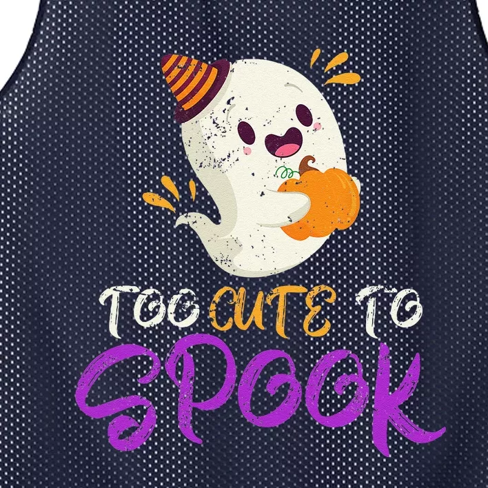 Cute Ghoul Gift Idea Spooky Ghost Halloween Mesh Reversible Basketball Jersey Tank