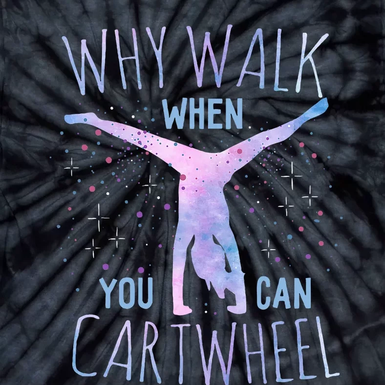 Cartwheel Gymnast Girl Classic Fit Tie Dye Black Tie-Dye T-Shirt