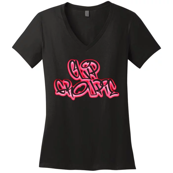 Clip Groupe Graffiti Women's V-Neck T-Shirt