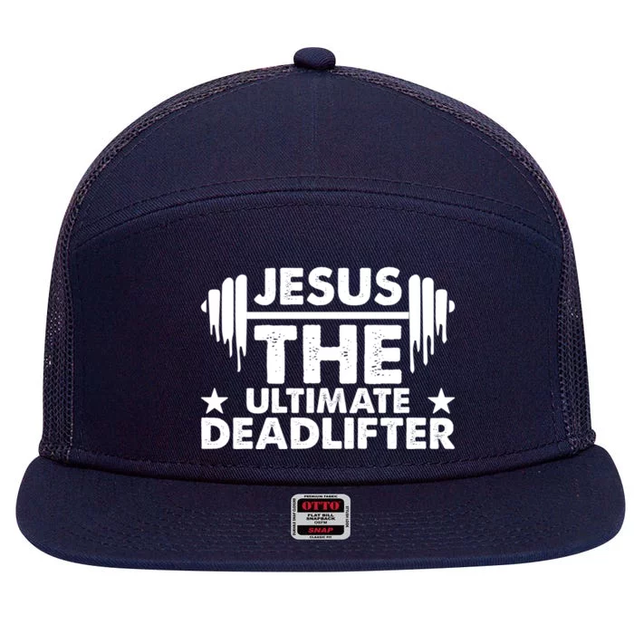 Christian Gym Gift 7 Panel Mesh Trucker Snapback Hat