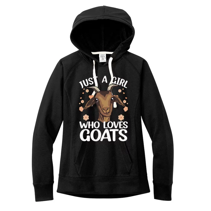 Cool Goat Girl Goat Whisperer Farm Animal Farmer Women's Fleece Hoodie