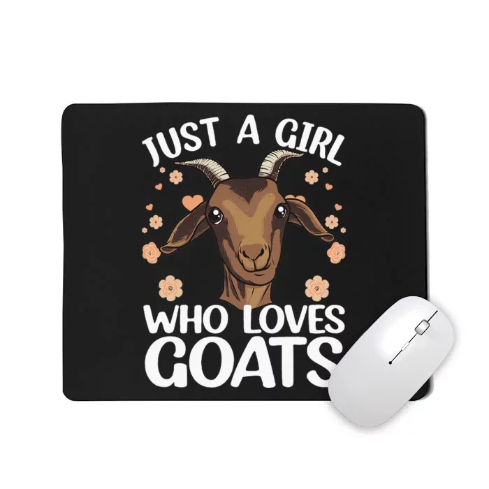 Cool Goat Girl Goat Whisperer Farm Animal Farmer Mousepad