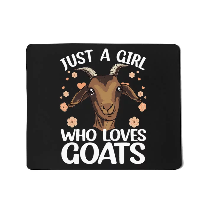 Cool Goat Girl Goat Whisperer Farm Animal Farmer Mousepad