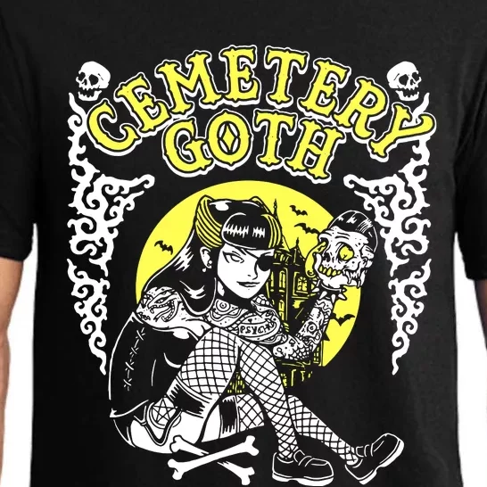 Cemetary Goth Girl Horror Pajama Set