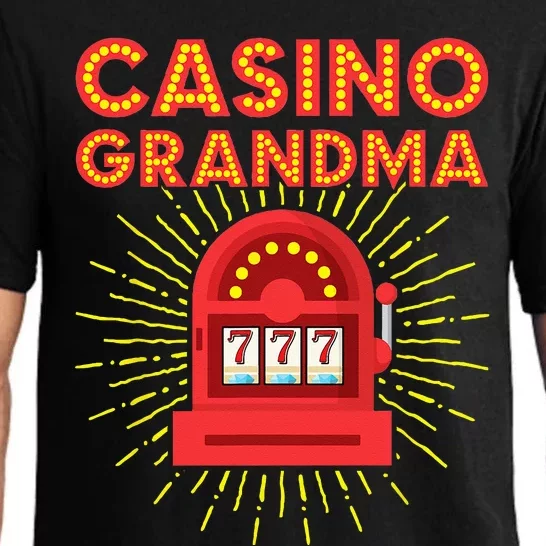 Casino Grandma Gambling Granny Grandmother Slot Machine Pajama Set