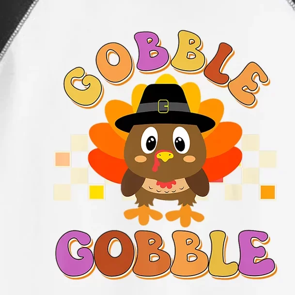 Cute Gobble Gobble Turkey Pilgrim Little Thanksgiving Meaningful Gift Toddler Fine Jersey T-Shirt