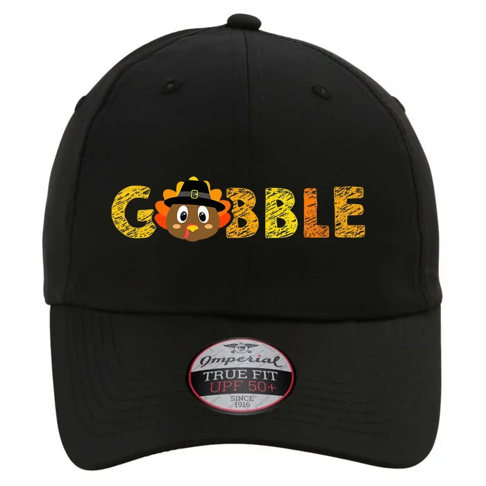 Cute Gobble Gobble Turkey Pilgrim Little Thanksgiving The Original Performance Cap