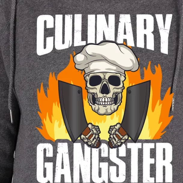 Culinary Gangster Great Gift Womens Funnel Neck Pullover Hood