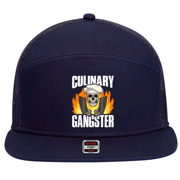 Culinary Gangster Great Gift 7 Panel Mesh Trucker Snapback Hat