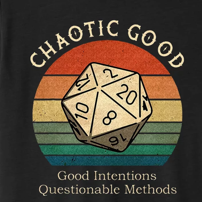 Chaotic Good Good Intentions Questionable Methods Vintage ChromaSoft Performance T-Shirt