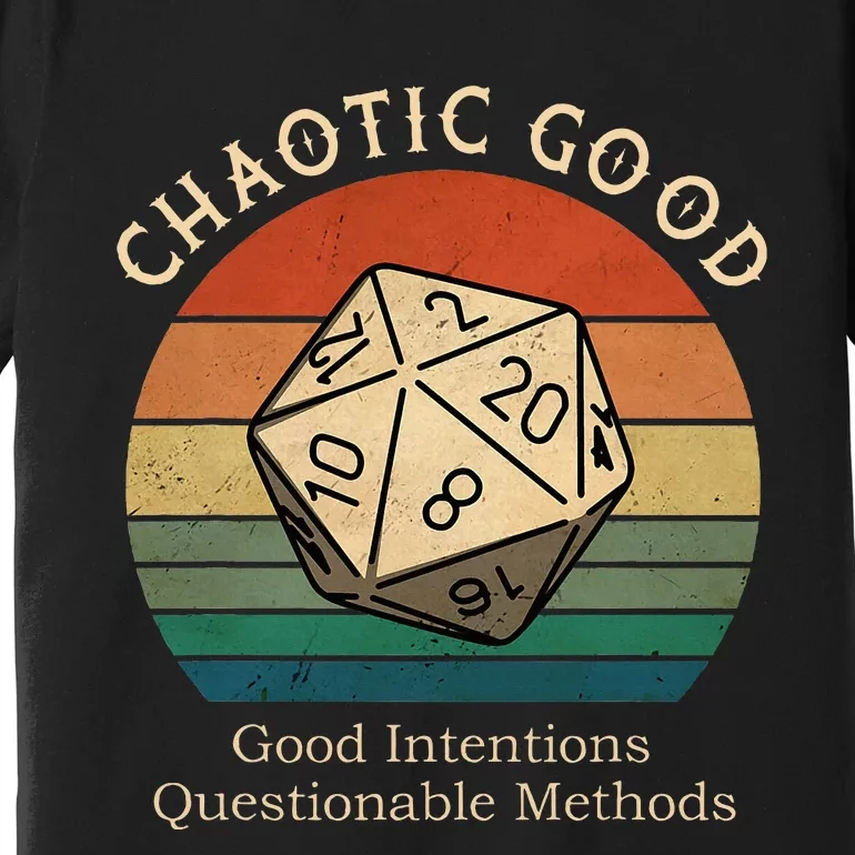 Chaotic Good Good Intentions Questionable Methods Premium T-Shirt