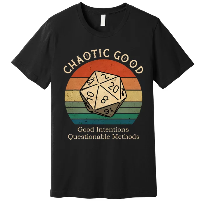 Chaotic Good Good Intentions Questionable Methods Premium T-Shirt