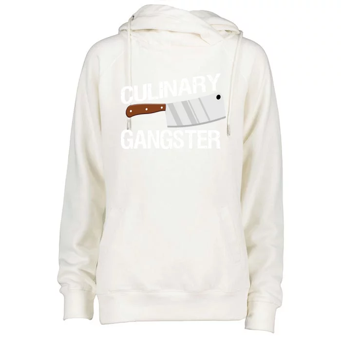 Culinary Gangster Gift Womens Funnel Neck Pullover Hood