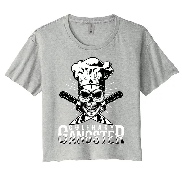 Culinary Gangsters Gift Women's Crop Top Tee