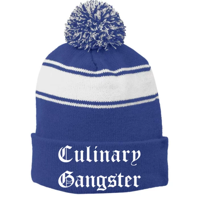 Culinary Gangster Gift Stripe Pom Pom Beanie